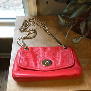 Small Coach chain strap cross body clutch